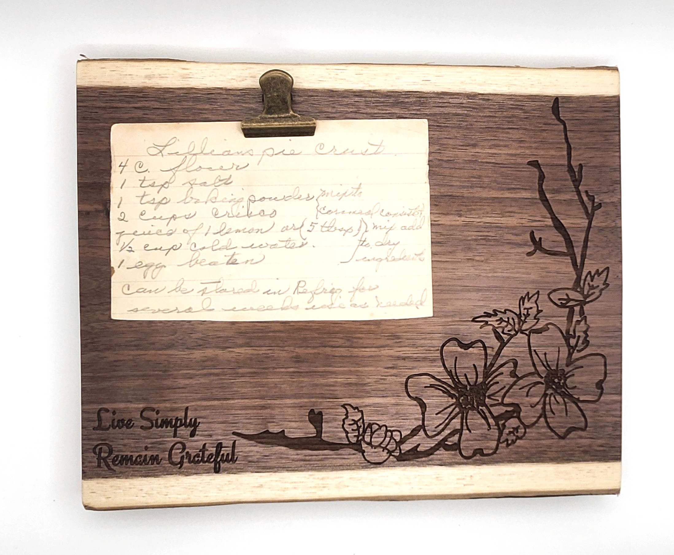 Live Edge Walnut Recipe Board - Image 3